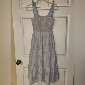 Dondolo Floral Tie Shoulder Light Blue Dress